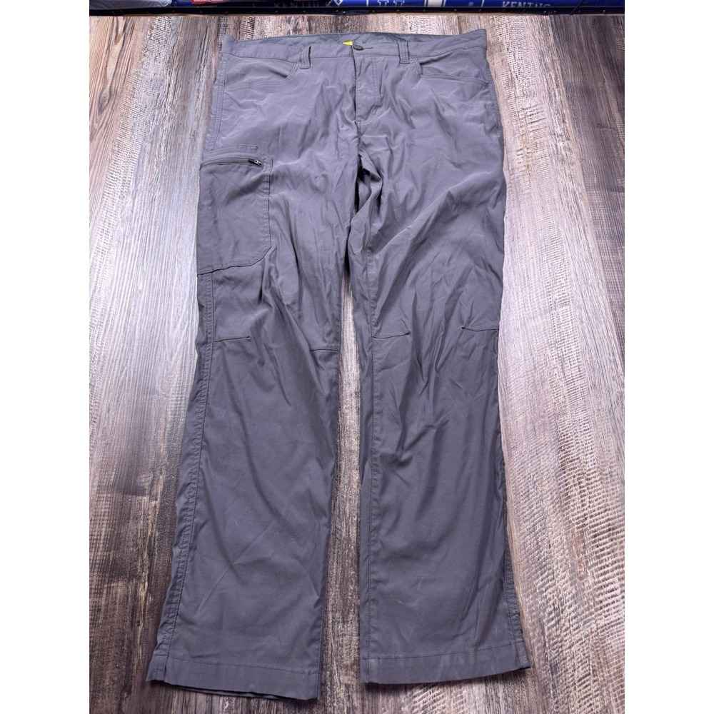 Eddie Bauer Travex Pants Men 38x32 Nylon Stretch Performance Hiking Outdoor Grey